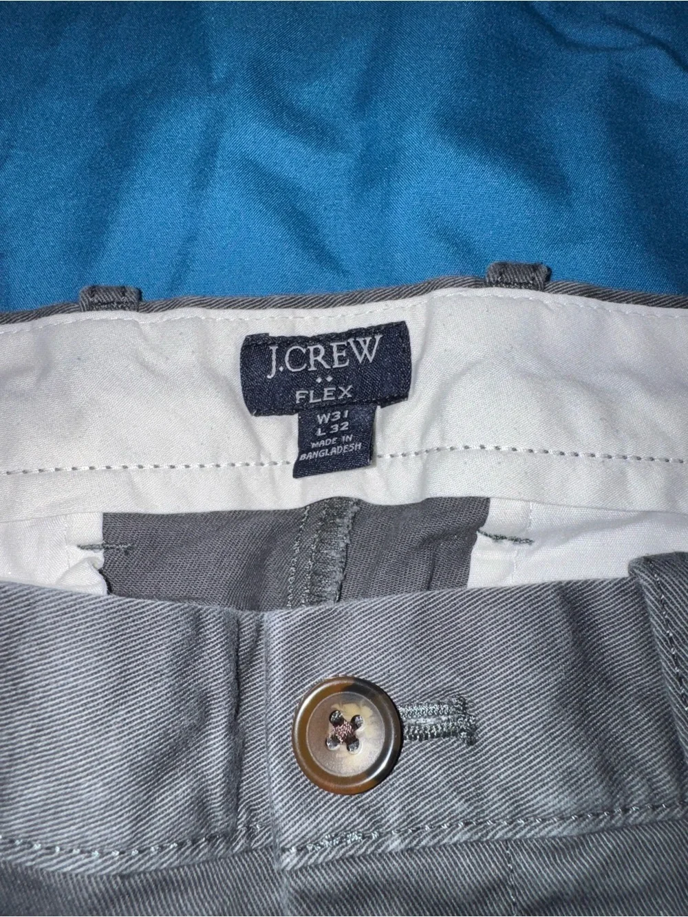 J. Crew Men's Charcoal Straight Chino Pants